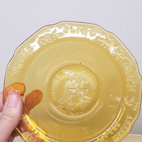 Tiara Amber Nursery Rhyme 3 Piece Dish Set Mug, Bowl & Plate w/ Original Box - Picture 10 of 16